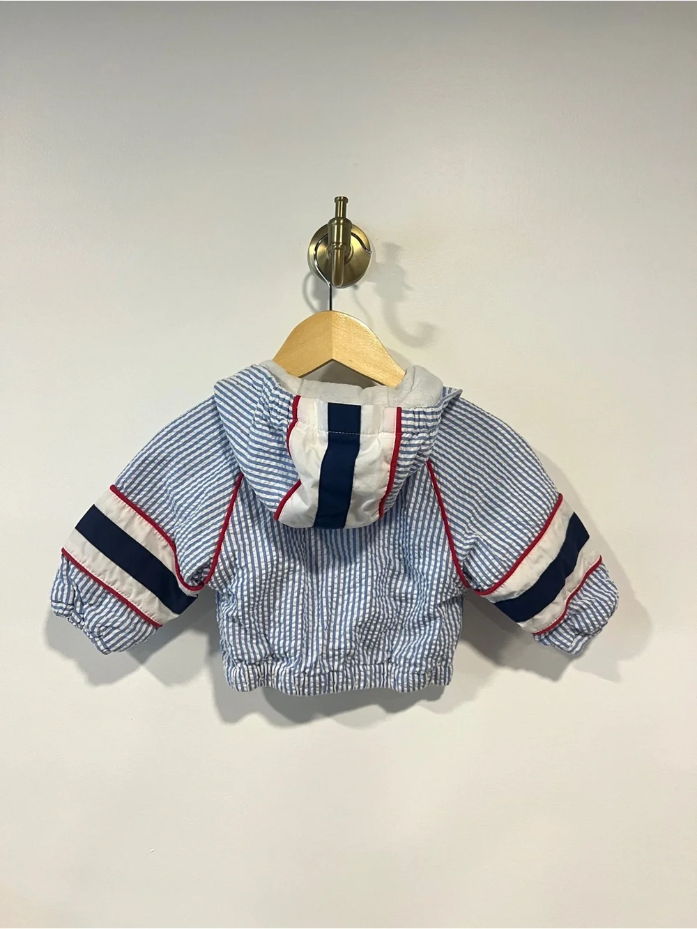 VTG Baseball Bear Pinstripe Jacket